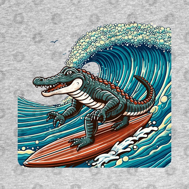 crocodile surfer by TimeWarpWildlife